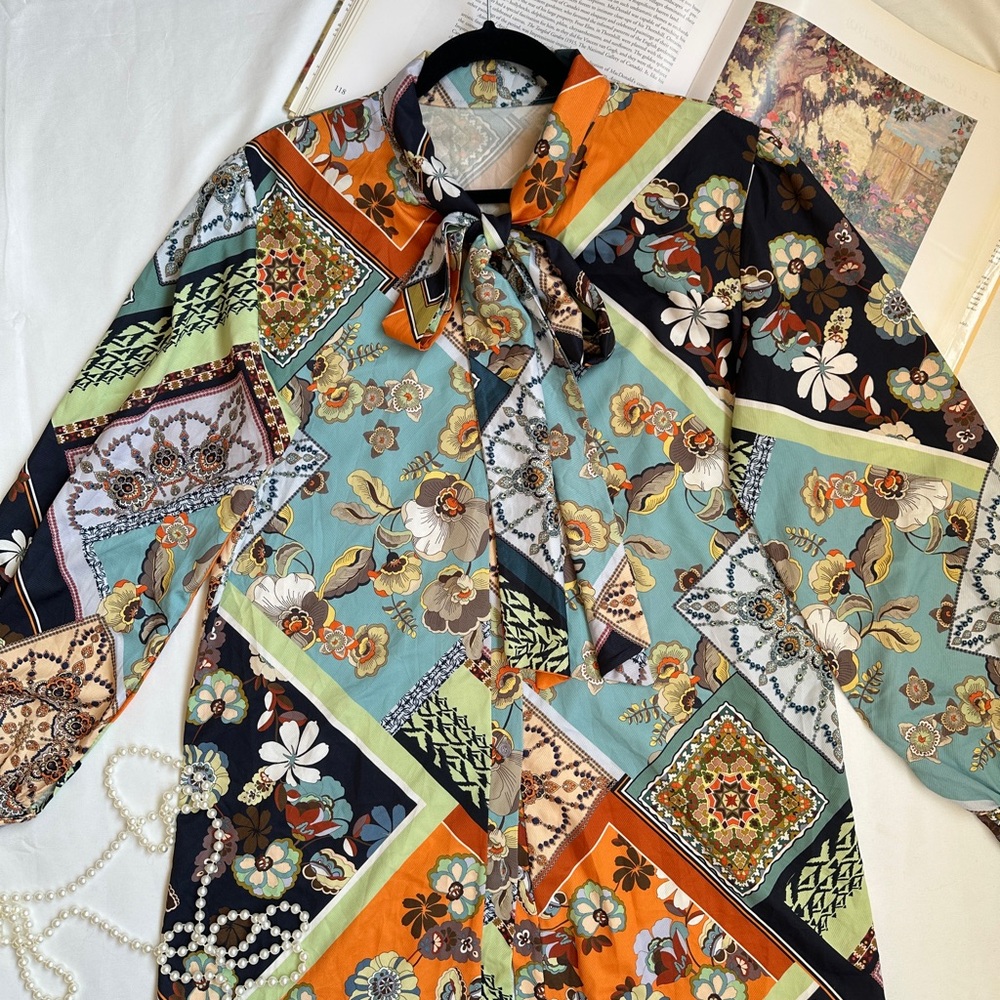 Colorful Floral Blouse
